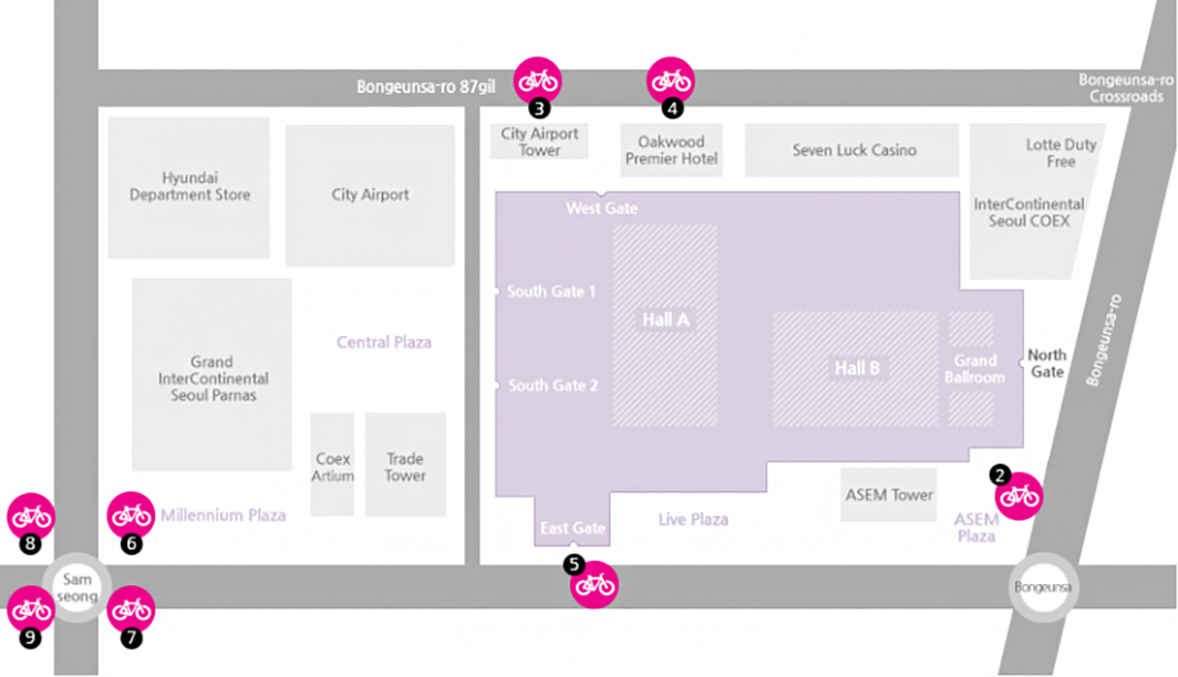 무역센터 자전거 거치대